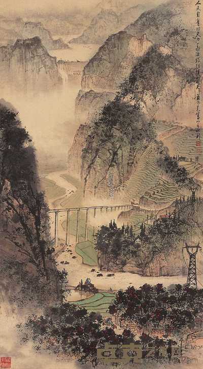 黄纯尧 人民自有回天力 镜心 74×40cm